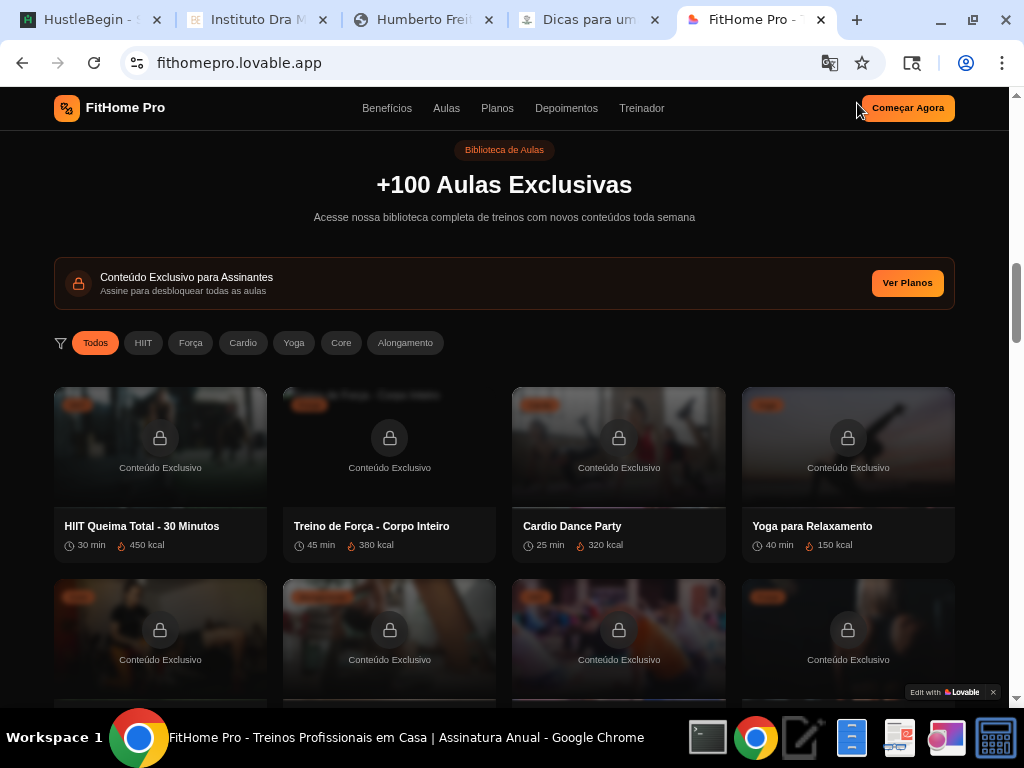 App de Treinos em Casa